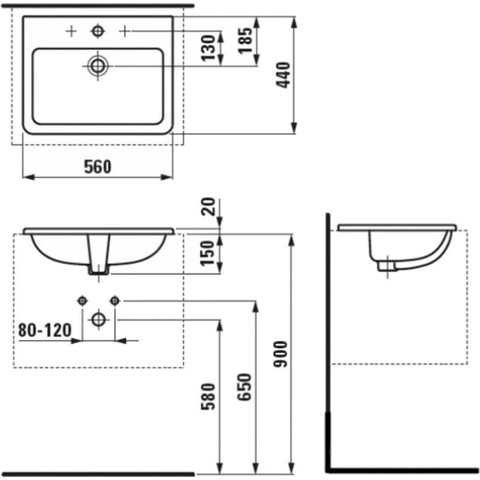Раковина керамическая Laufen Pro S H8189630001041, фото 3