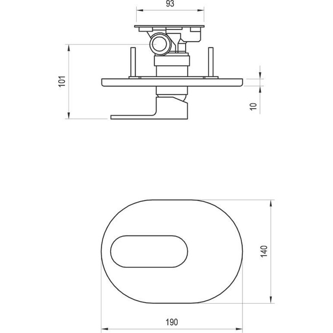 Внешняя часть смесителя скрытого монтажа для душа Ravak Chrome X070057, фото 2