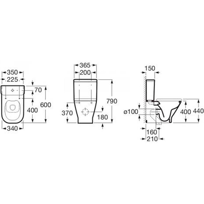 Унитаз компакт с сиденьем Roca Gap A34D738000, фото 3