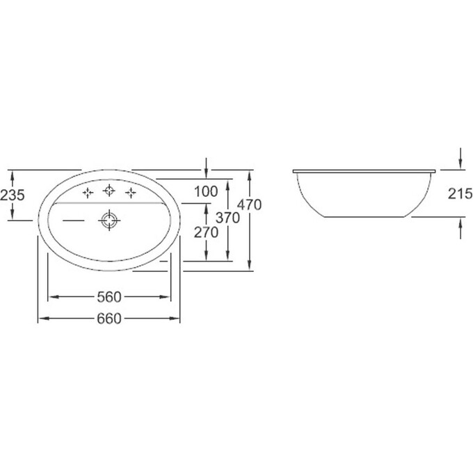 Овальний умивальник Villeroy & Boch Loop Friends 516160R1, фото , изображение 2