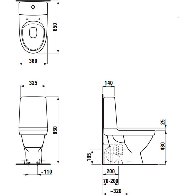 Унитаз компакт Laufen Kompas H8271520007821, фото 3