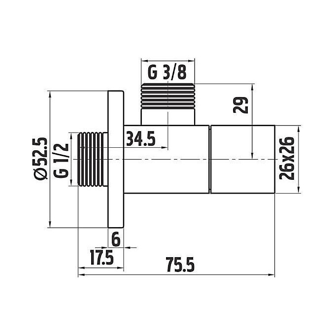 Підключення для душового шлангу Ferro Chrome Z293, фото , изображение 2