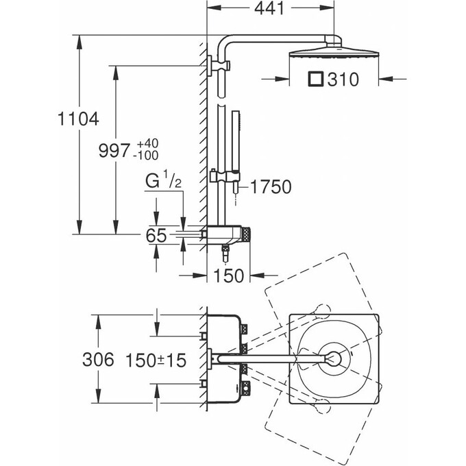Душева система Grohe Euphoria SmartControl 26508000, фото , изображение 10