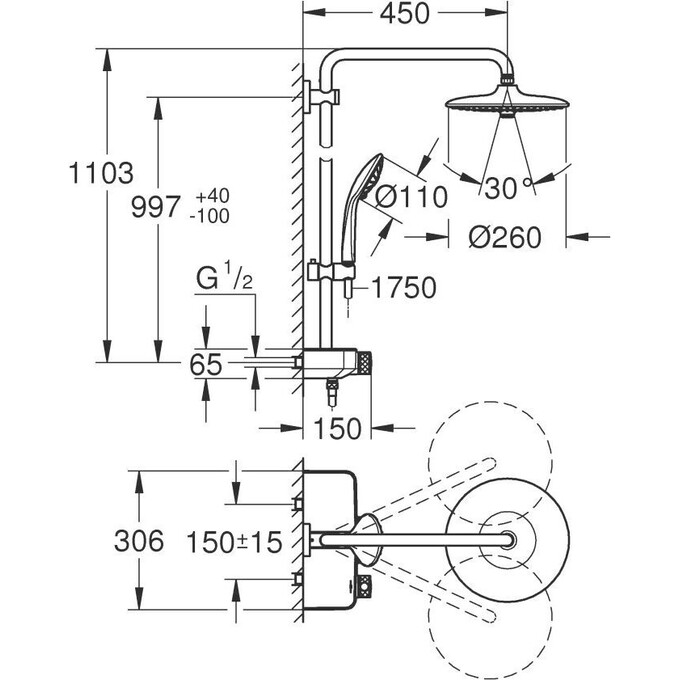 Душевая система Grohe Euphoria SmartControl 26509000, фото 8