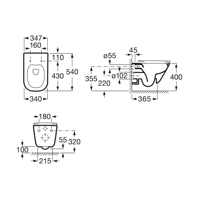 Унитаз подвесной с сиденьем Slim с микролифтом Roca Gap A34H470000, фото 4