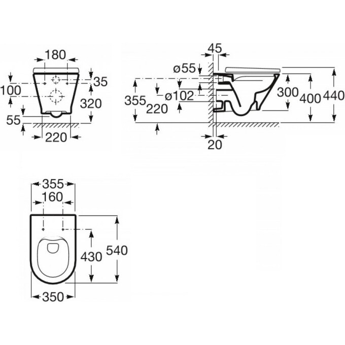 Унитаз подвесной с сиденьем Slim с микролифтом Roca Gap Round A34H0N8000, фото 2
