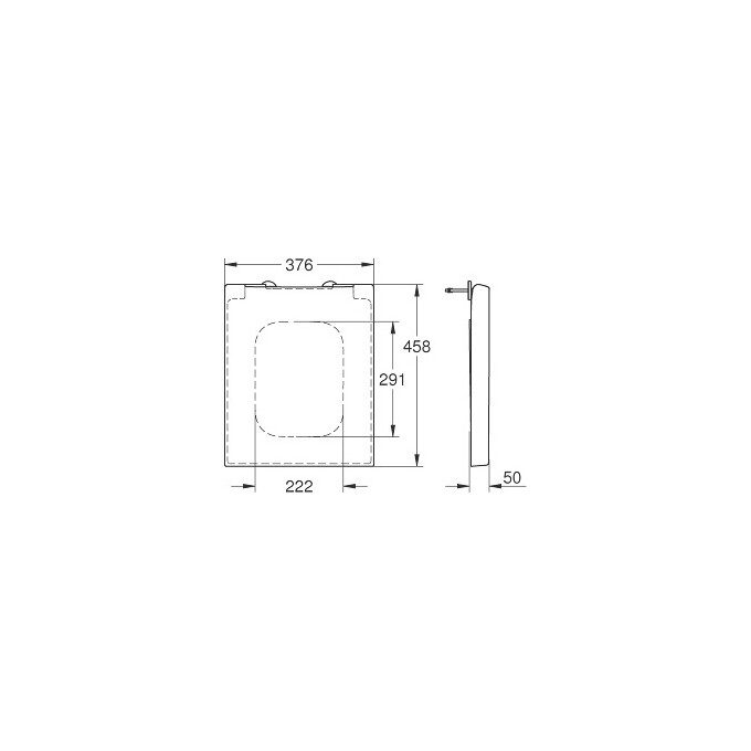 Сидіння для унітазу з мікроліфтом Grohe Cube Ceramic 39488000, фото , изображение 6