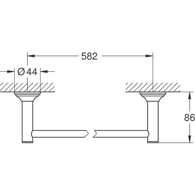 Рушникотримач 58 см Grohe Essentials Authentic 40653001, фото , изображение 2