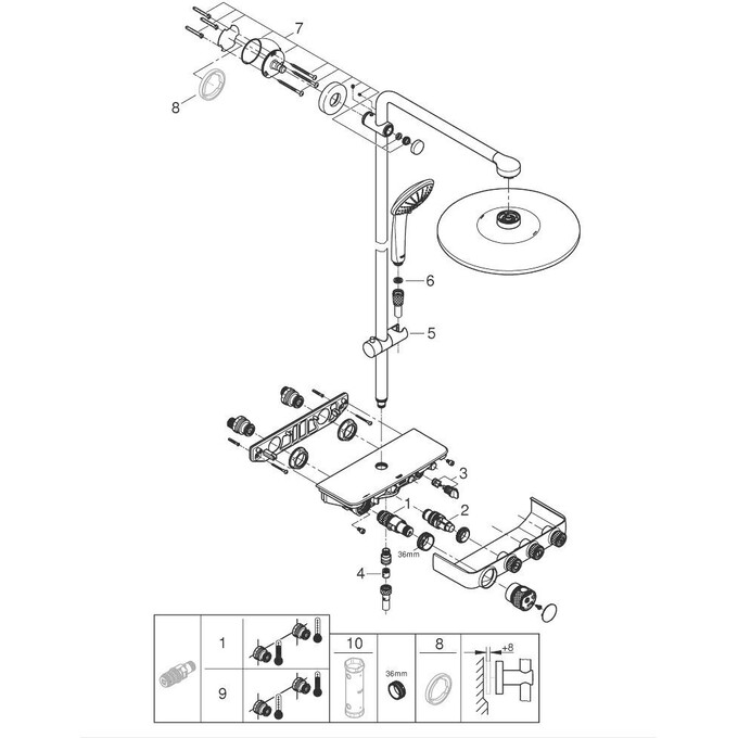 Душевая система Grohe Euphoria SmartControl 26507000, фото 10