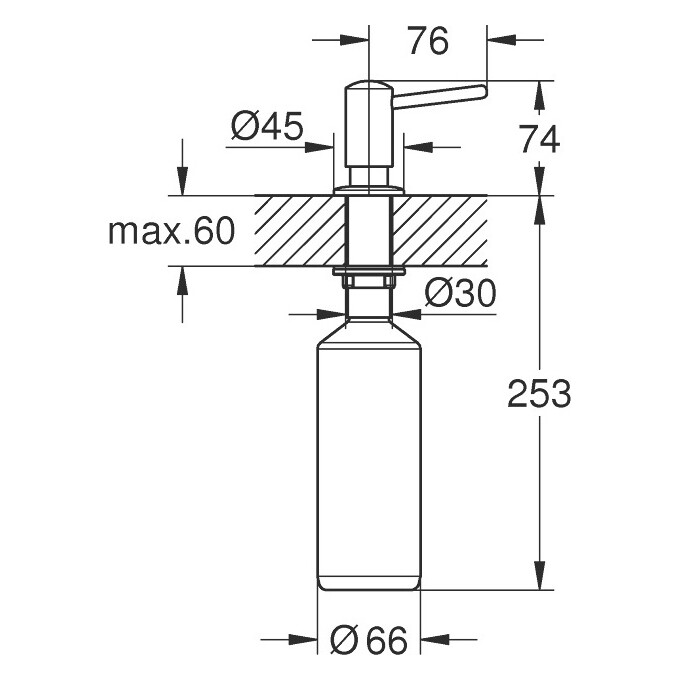 Дозатор для миючих засобів Grohe Contemporary 40536000 (500 мл), Колір виробника: хром, фото , изображение 5