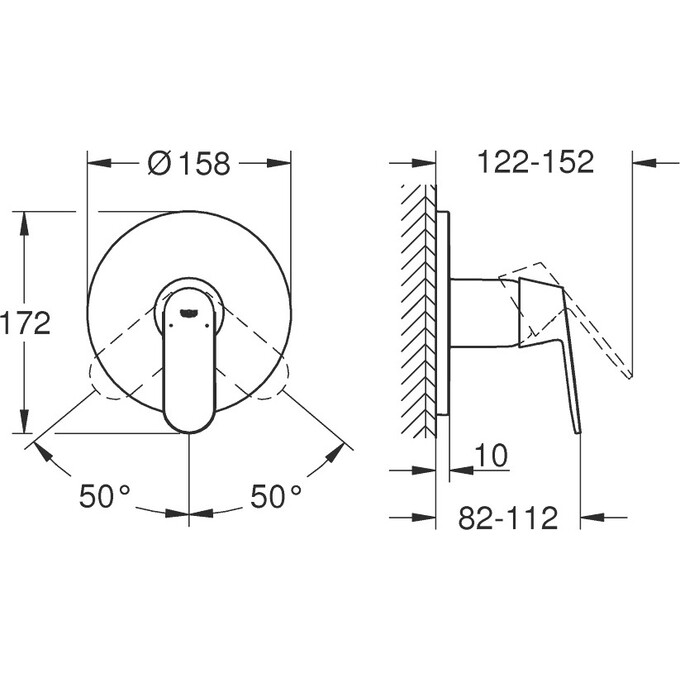 Змішувач для душу Grohe Eurosmart Cosmopolitan 24044000, фото , изображение 2