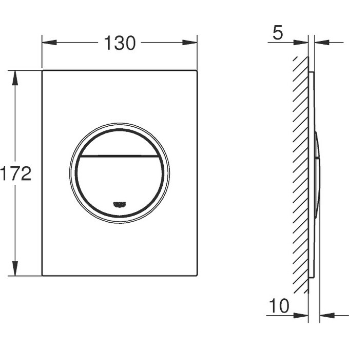 Клавіша змиву Grohe Nova Cosmopolitan S 37601DC0, фото , изображение 3