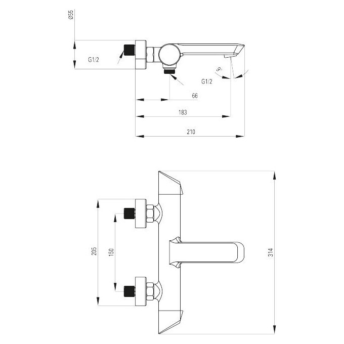 Смеситель для ванны Deante Arnika BQA 010M, фото 7