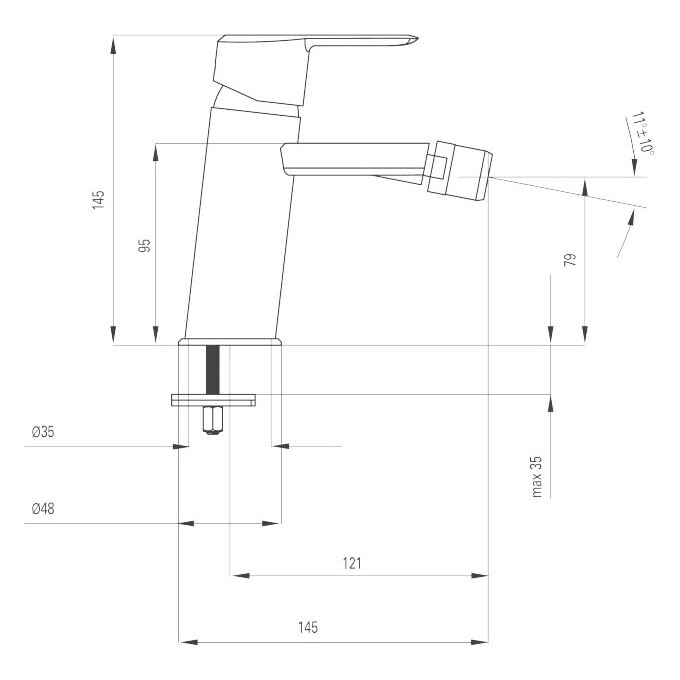 Смеситель для биде Deante Arnika BQA 031M, фото 3