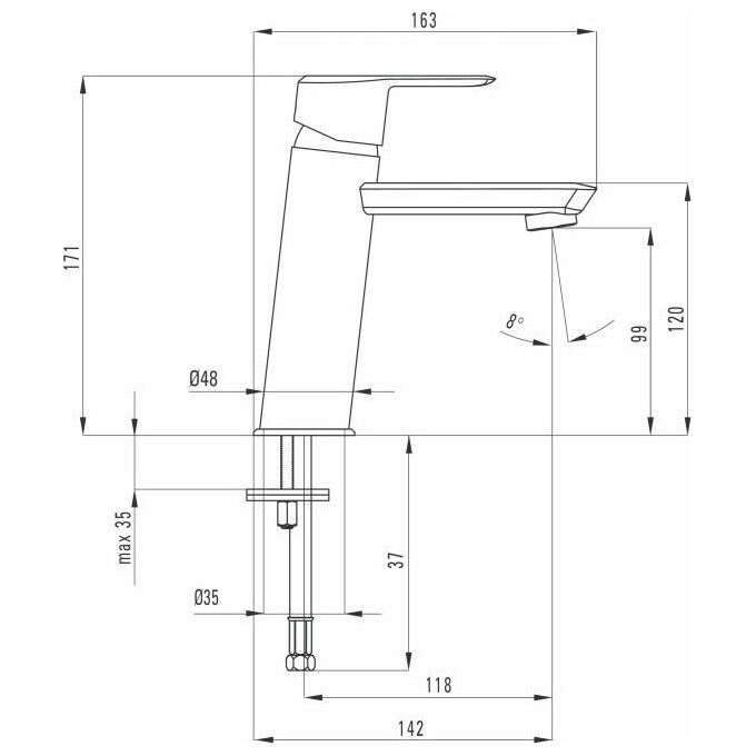 Смеситель для раковины Deante Arnika BQA N21M, фото 2