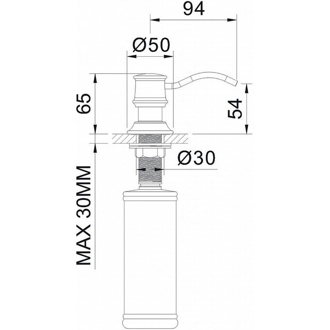 Дозатор для моющих средств Imprese Podzima Ledove ZMK01170130 (280 мл), фото 2