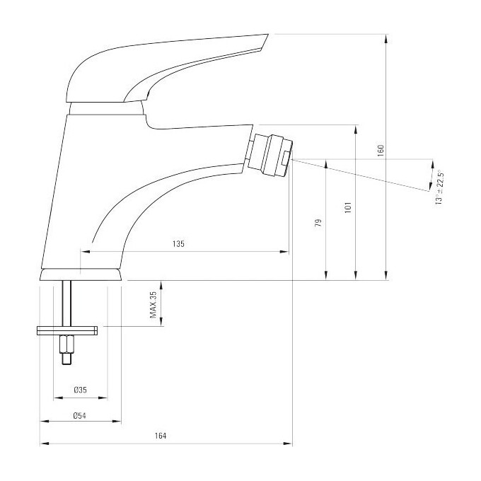 Смеситель для биде Deante Jaguar BDX 031M, фото 2