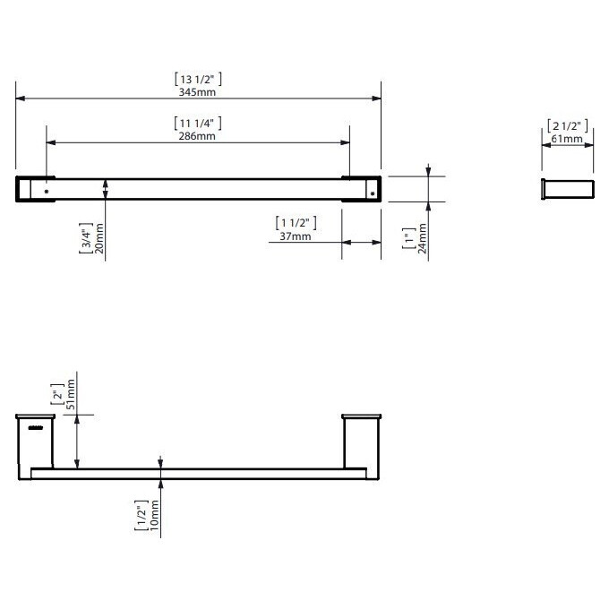 Полотенцедержатель Sonia S-Cube 166770, фото 2