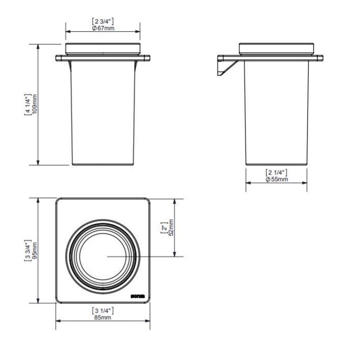 Стакан для зубных щеток Sonia S-Cube Black 169924, фото 2