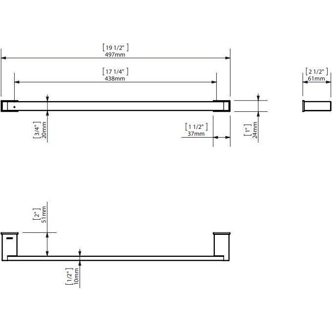 Полотенцедержатель Sonia S-Cube Black 172993, фото 2