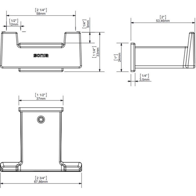 Крючок Sonia S-Cube Black 173006, фото 2
