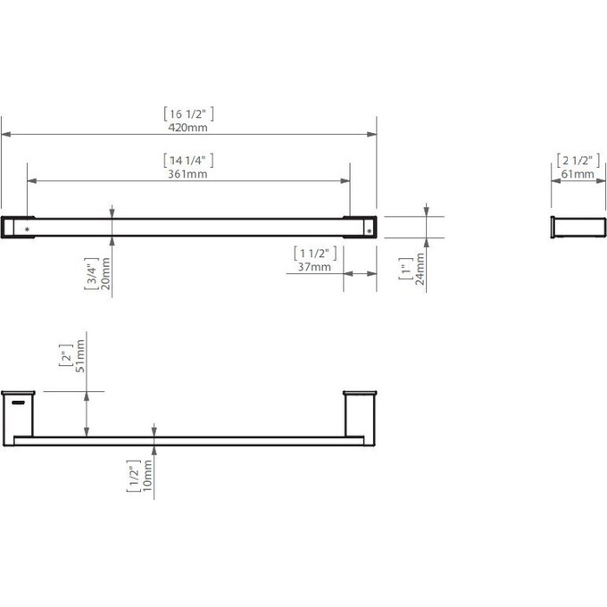 Полотенцедержатель Sonia S-Cube Black 173389, фото 2