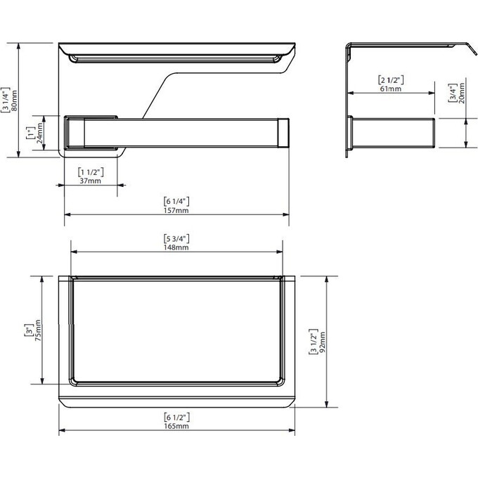 Держатель для бумаги Sonia S-Cube Black 176373, фото 2