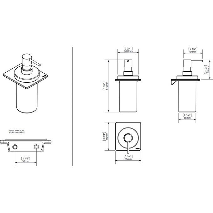 Дозатор для мыла Sonia S2 White 172474, фото 2