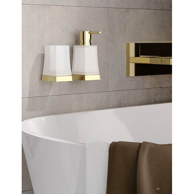 Стакан для зубных щеток Sonia S7 Gold 138395, фото 2