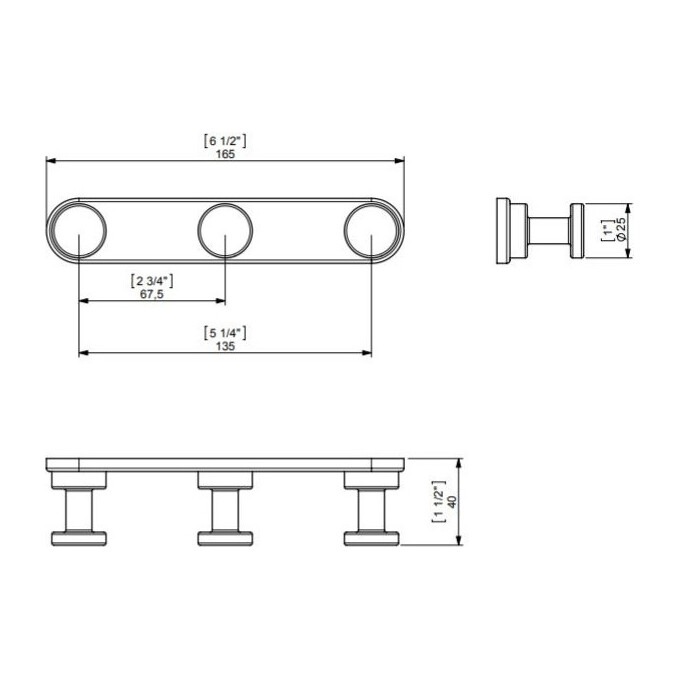 Крючок тройной Sonia Tecno Project Black 176762, фото 2