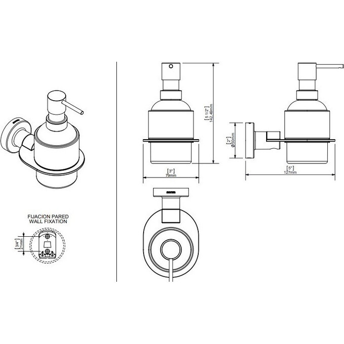 Дозатор для мыла Sonia Tecno Project White 166121, фото 2