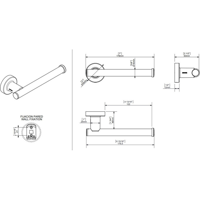 Держатель для бумаги Sonia Tecno Project White 166152, фото 2