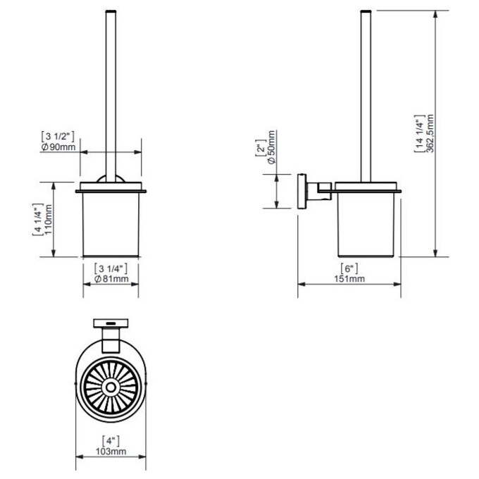 Ёрш туалетный Sonia Tecno Project White 166176, фото 2