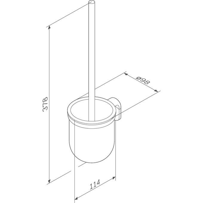 Йоржик для унитаза Am.Pm Joy A8433300 (настенный), фото 8