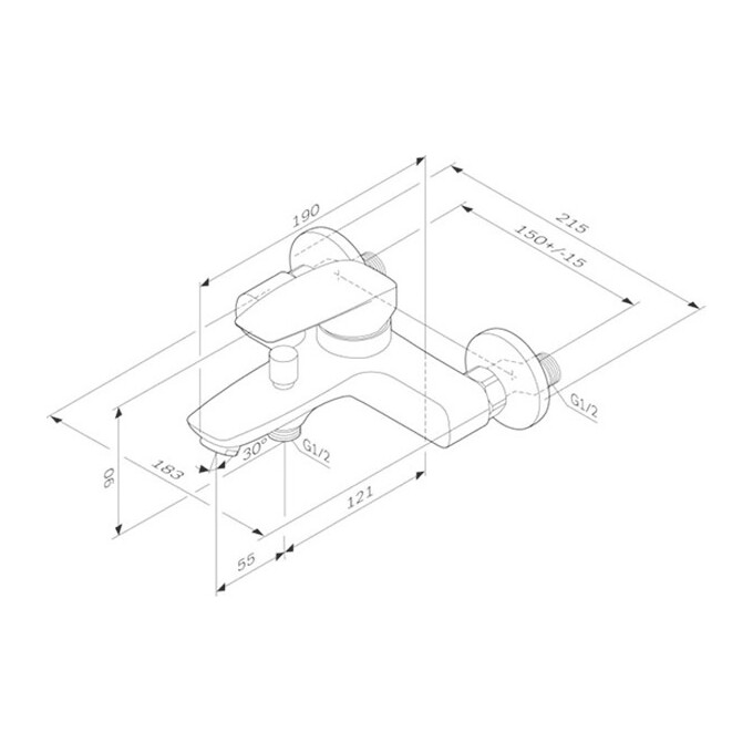 Набор смесителей 3 в 1 для ванны Am.Pm Tender F40945A00, фото 6
