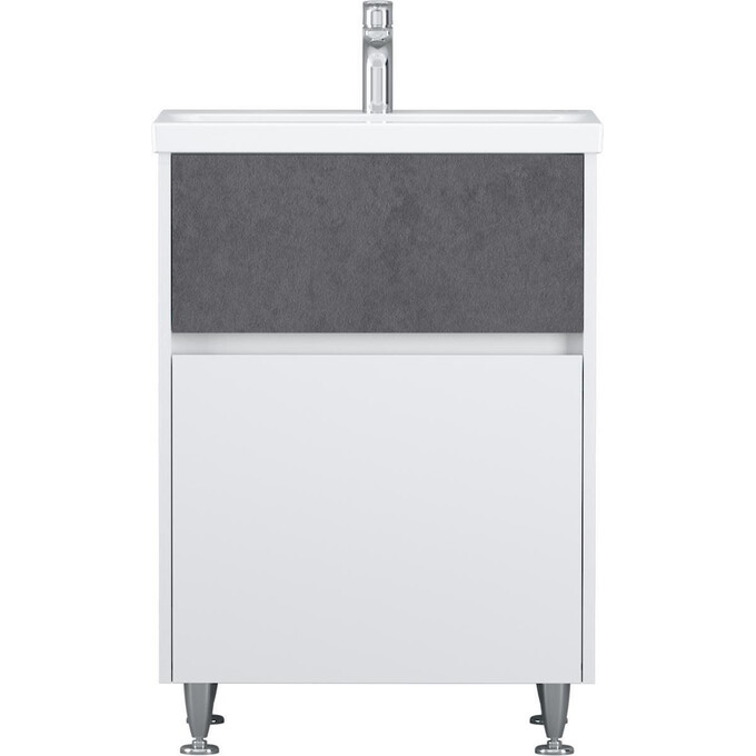 Тумба с раковиной Am.Pm Gem S M91-FSX0602-WC0602BF38 (60 см, белая/серая, напольная), фото 