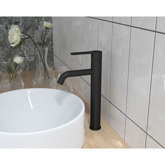 Змішувач для умивальника Kludi Bozz 382863976 (чорний, високий), фото , изображение 2