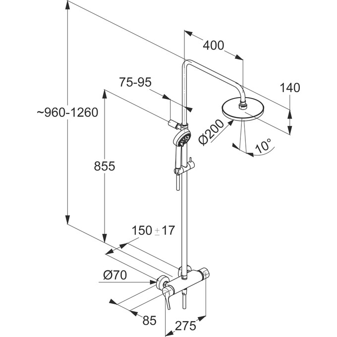 Душевая система Kludi Logo dual shower system 6808505-00, фото 10