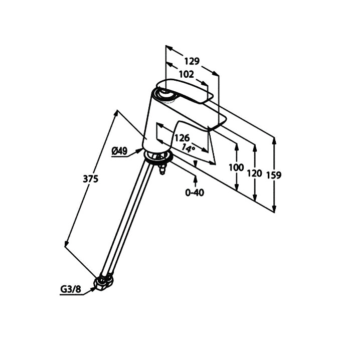 Змішувач для умивальника Kludi Balance 520268775 (чорний), фото , изображение 2