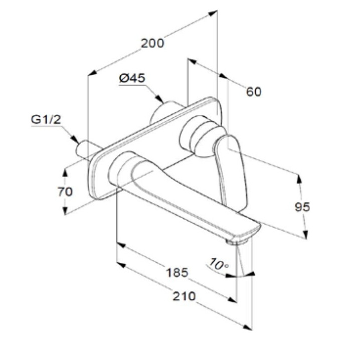 Зовнішня частина змішувача для умивальника Kludi Balance 522468775 (чорна), фото , изображение 2