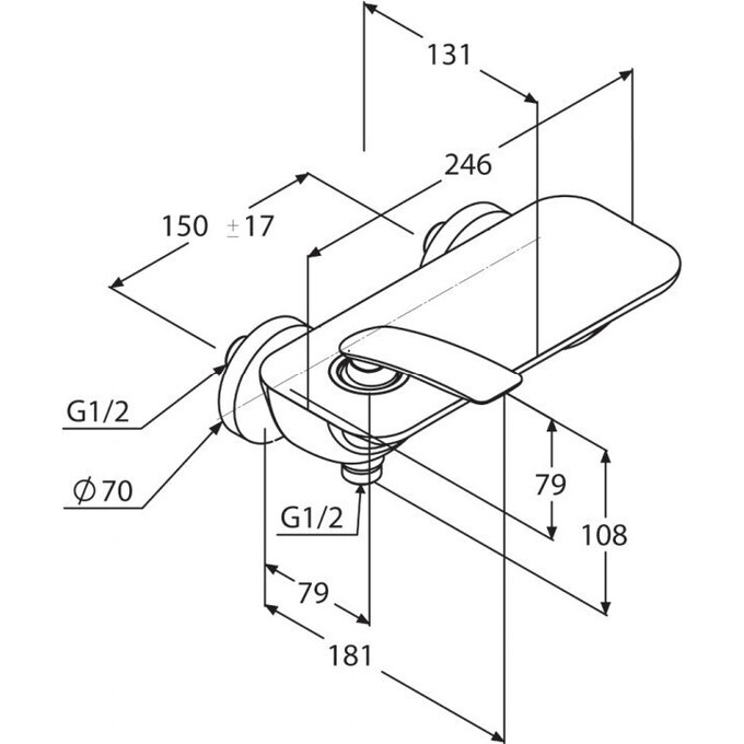 Змішувач для душу Kludi Balance 527108775 (чорний, з поличкою), фото , изображение 7