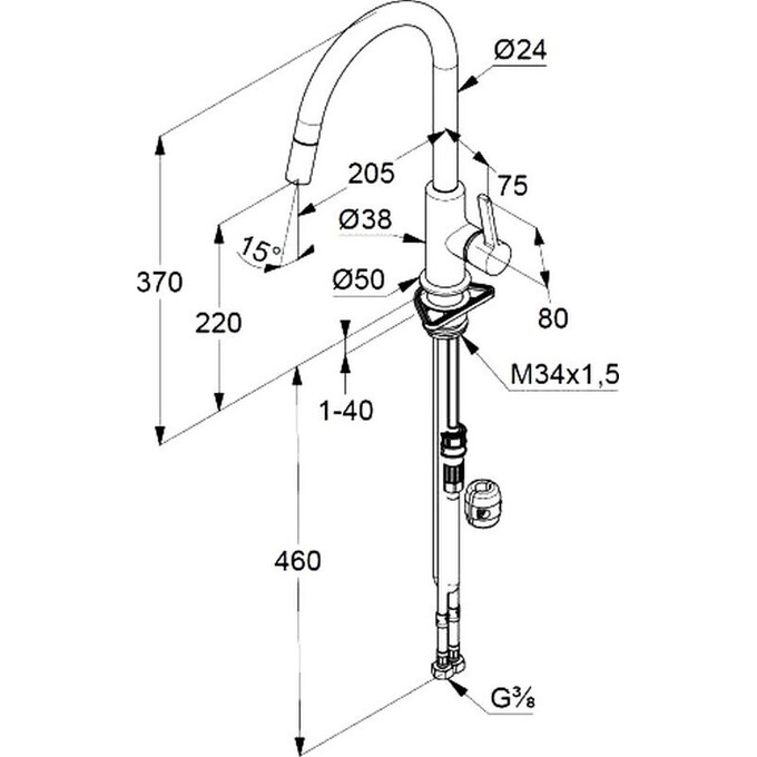 Змішувач для кухні Kludi Bingo Star XS 468518778, фото , изображение 4