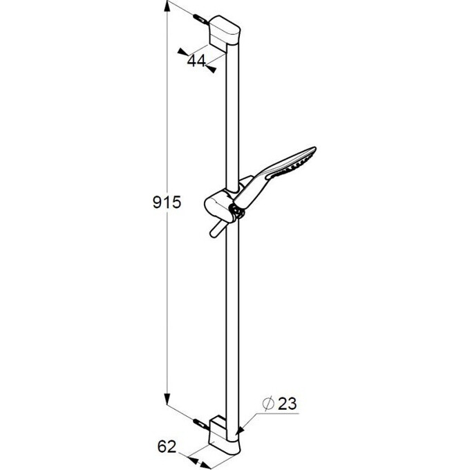 Душовий гарнітур Kludi Fizz 6764087-00 (чорний/хром), фото , изображение 3