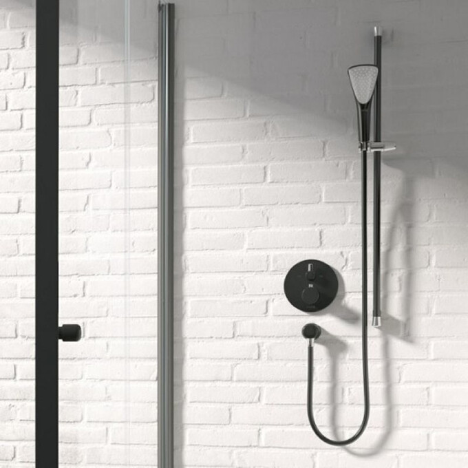 Душовий гарнітур Kludi Fizz 6764087-00 (чорний/хром), фото , изображение 2