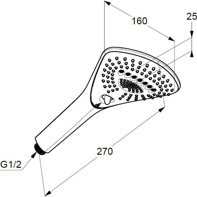 Лійка для душу Kludi Fizz 6770039-00 (чорна/хром, трирежимна), фото , изображение 2