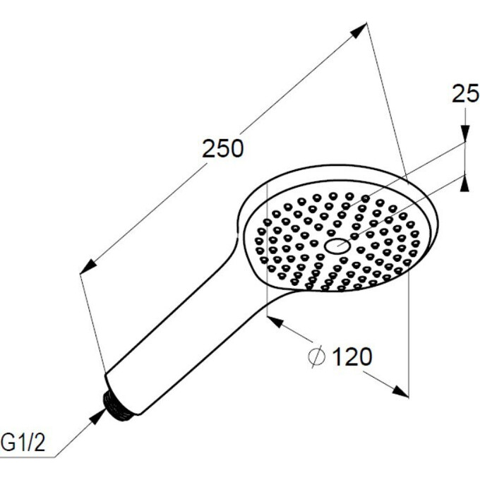 Лійка для душу Kludi Freshline 6780043-00 (біла, однорежимна), фото , изображение 2