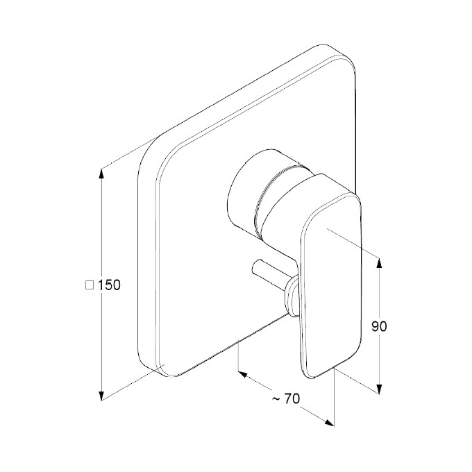 Зовнішня частина змішувача для ванни Kludi Pure And Style 404190575, фото , изображение 2