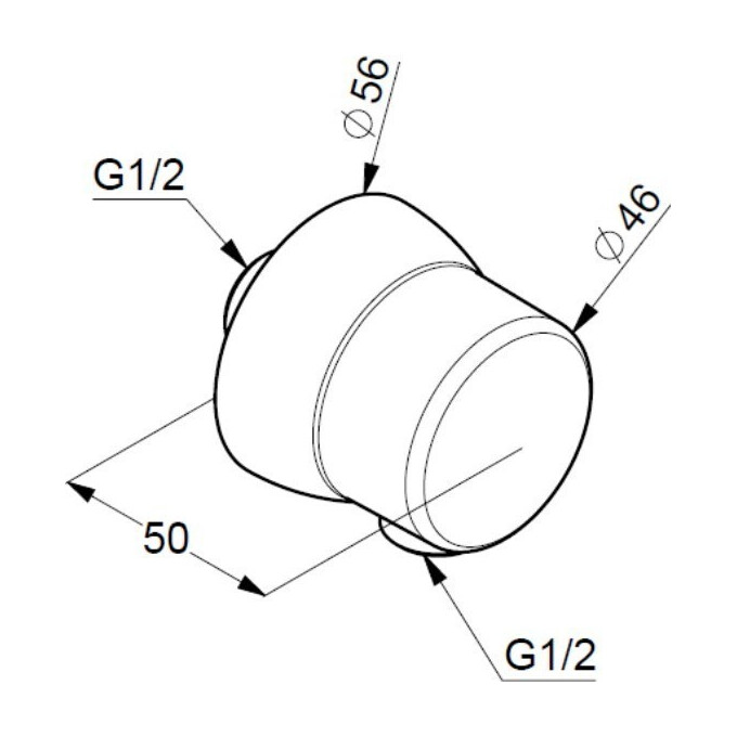 Подключение для душевого шланга Kludi Sirena 6306139-00 (черное), фото 2