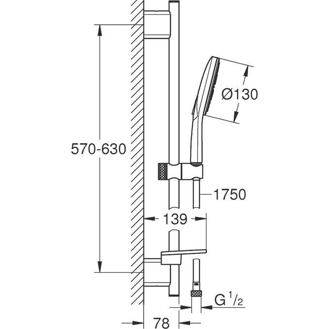 Душовий комплект Grohe Rainshower Smartactive 26546000, фото , изображение 14