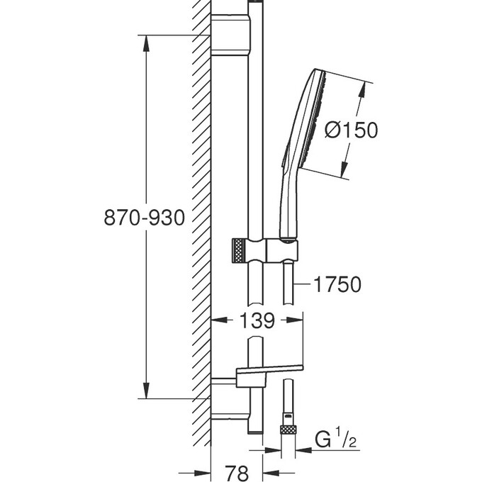 Душовий комплект Grohe Rainshower Smartactive 26593000, фото , изображение 7